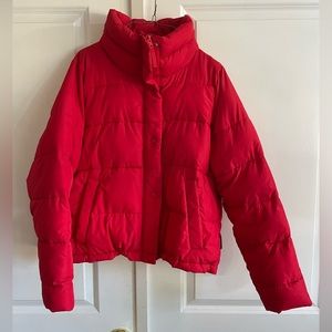 Red Abercrombie Puffer Jacket